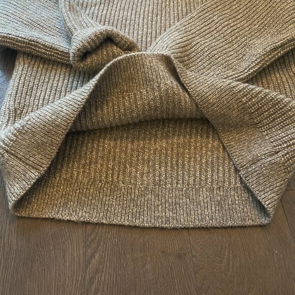 Massimo Dutti Ribbed Knit sweater thick knit turtleneck Italian yarn size small - Picture 10 of 11